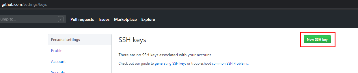 New SSH Key