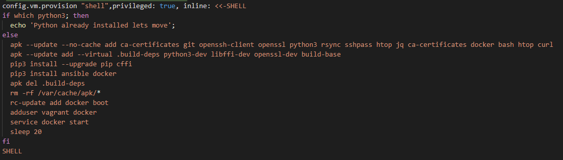 Ansible Shell Provisioning